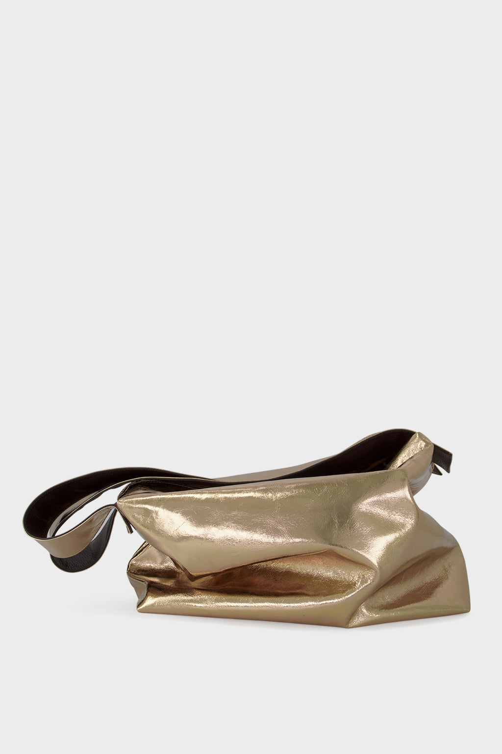 Big Day Shoulder Bag in Metallic Gold