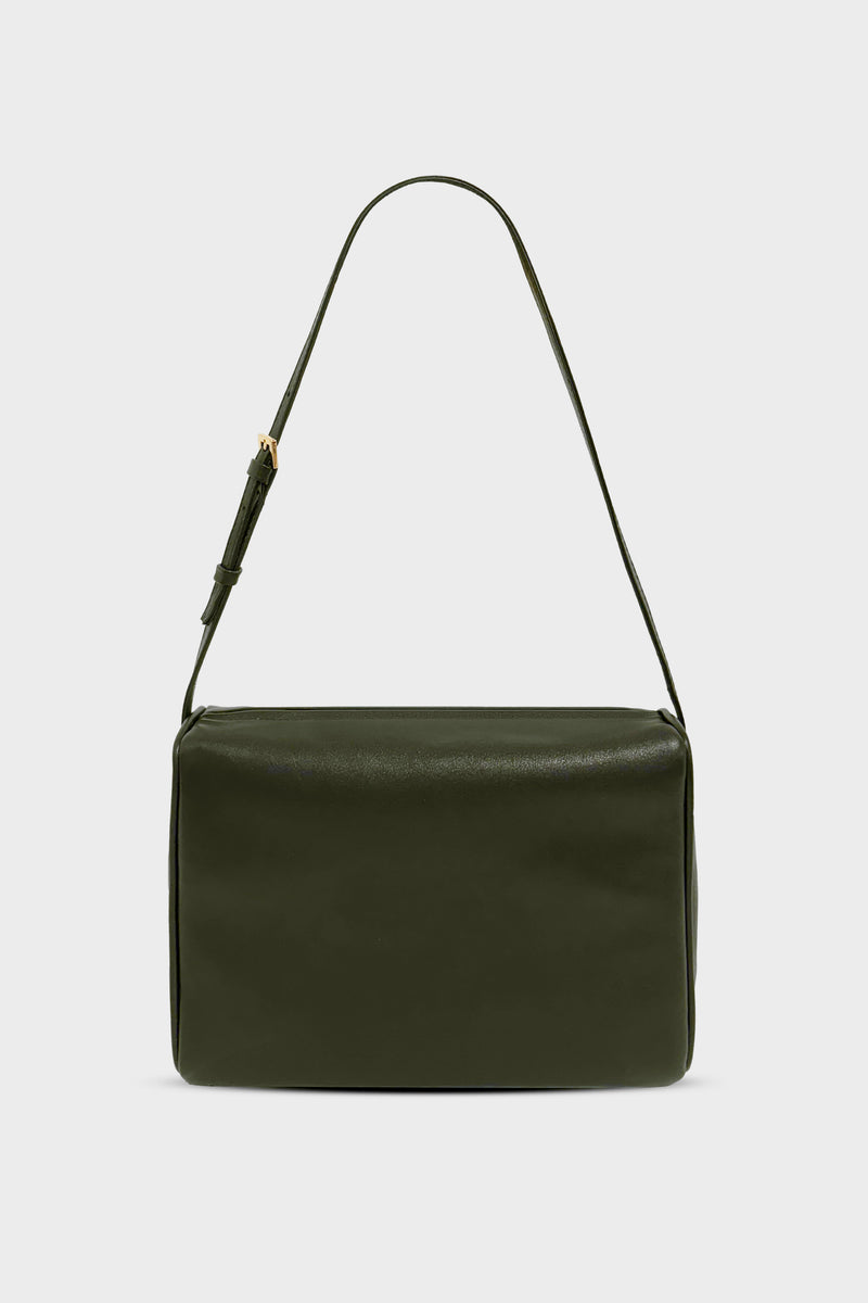 Barrel Shoulder Bag Smooth Khaki