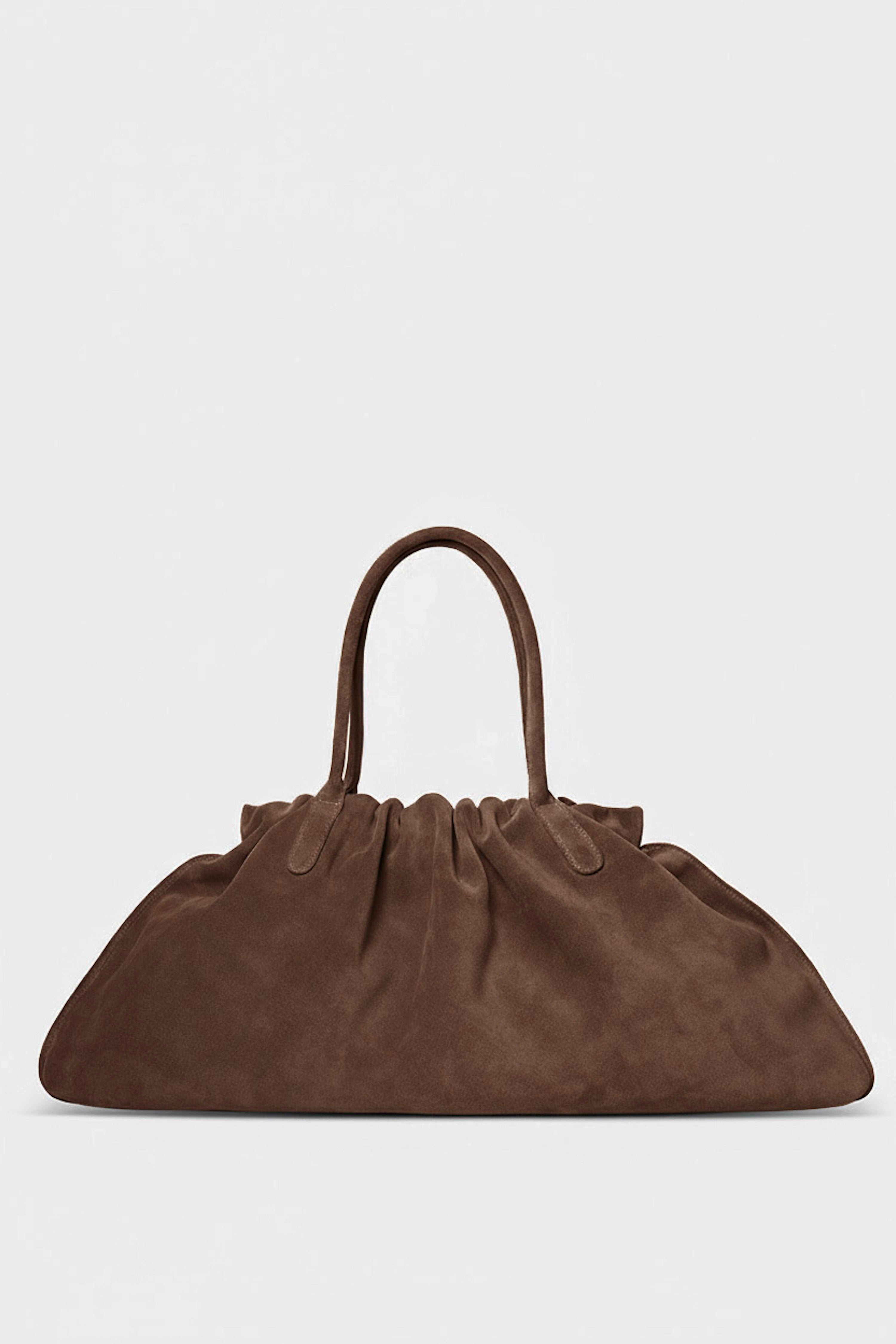 Big Cloud Shoulder Bag in Suede Chestnut