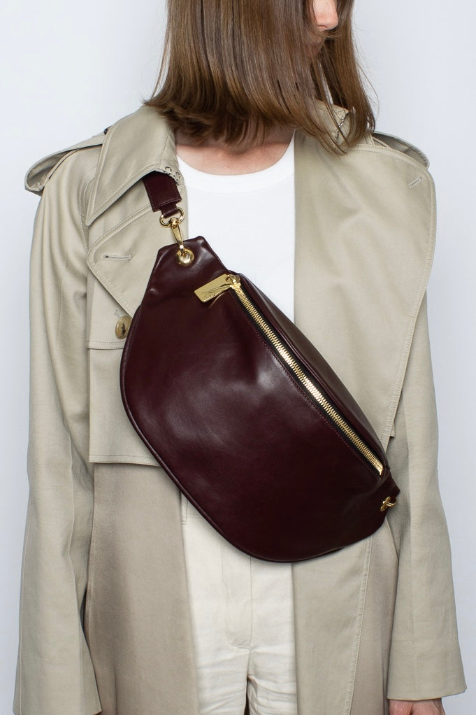 Creators Crescent Bum Bag in Smooth Burgundy