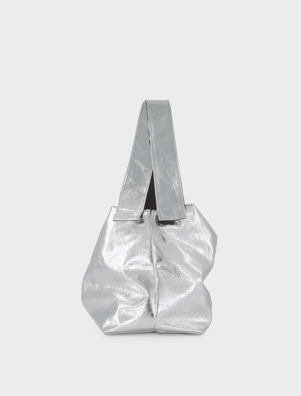 Big Day Shoulder Bag in Metallic Silver