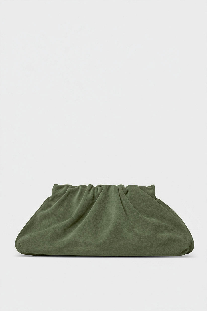 Suede Cloud Bag in Forest