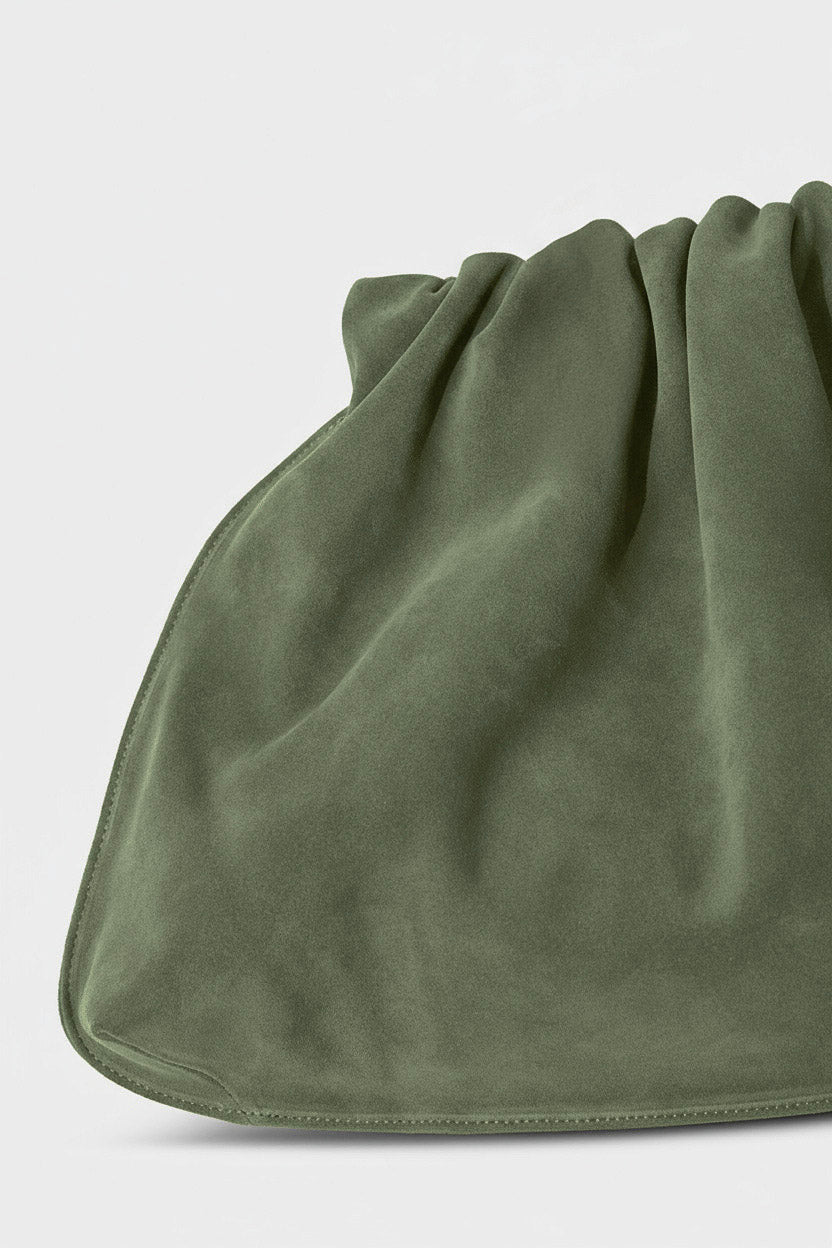 Suede Cloud Bag in Forest