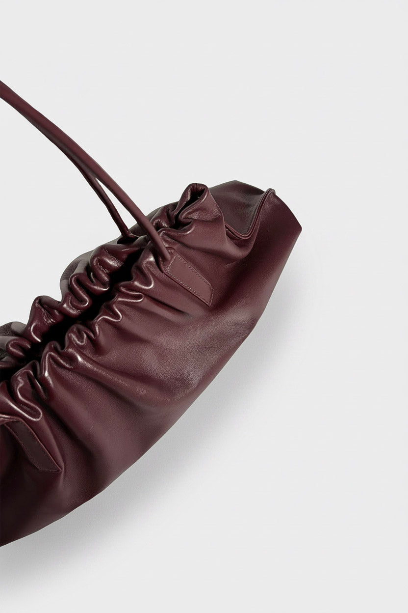 Cloud Shoulder Bag II in Smooth Burgundy