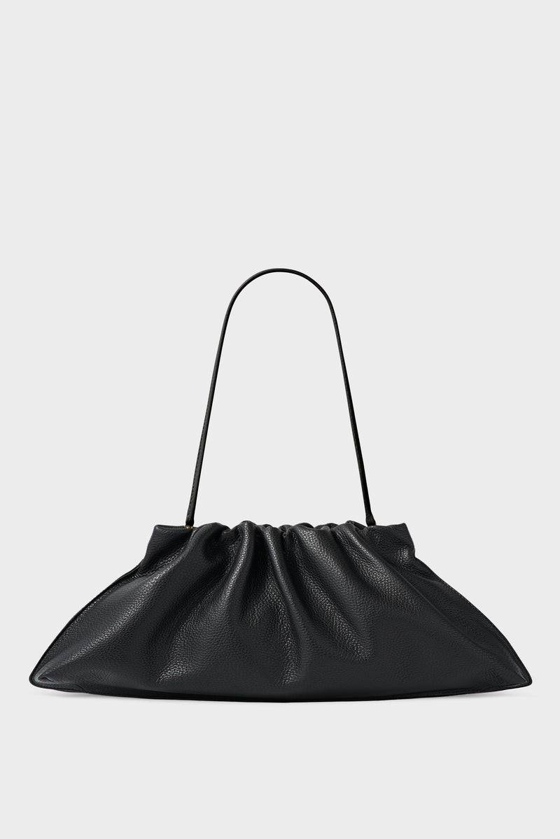 Cloud Clutch Bag in Grain Black