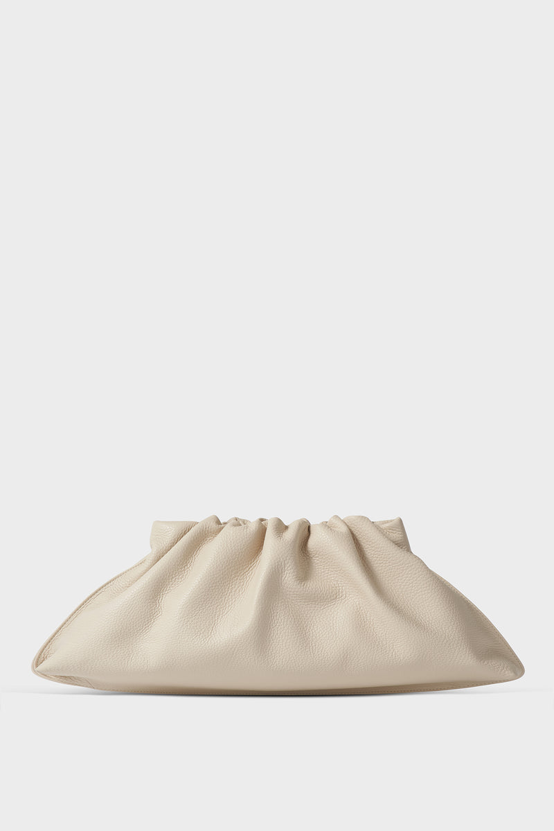 Cloud Clutch Bag in Grain White Wash