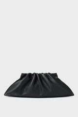 Cloud Clutch Bag in Grain Black