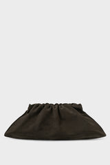 Cloud Clutch Bag in Suede Dark Brown