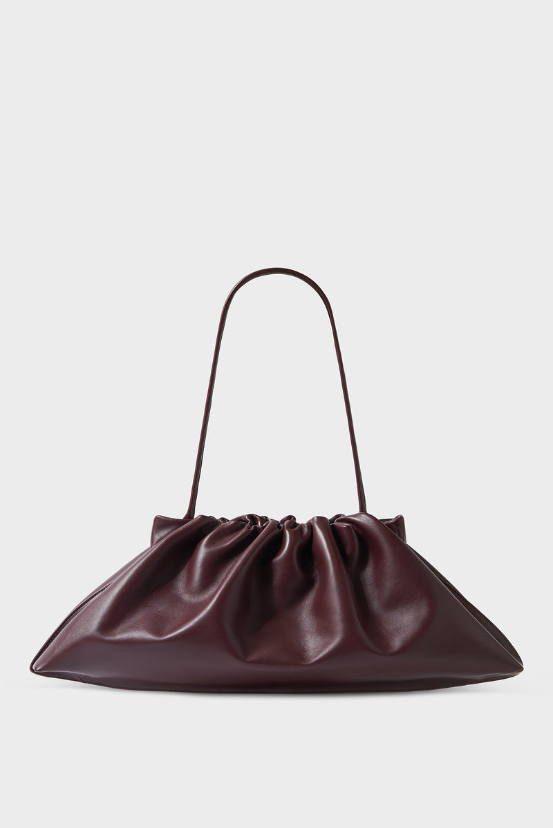 Cloud Clutch Bag in Smooth Burgundy
