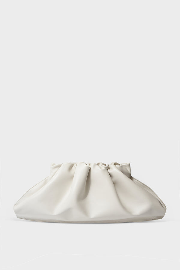 Cloud Clutch Bag in Smooth Off White