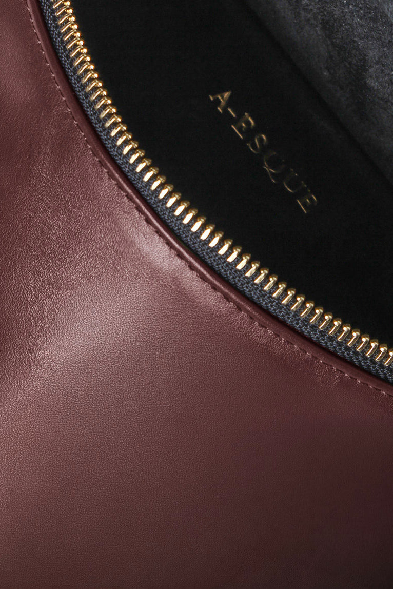 Creators Crescent Bum Bag in Smooth Burgundy