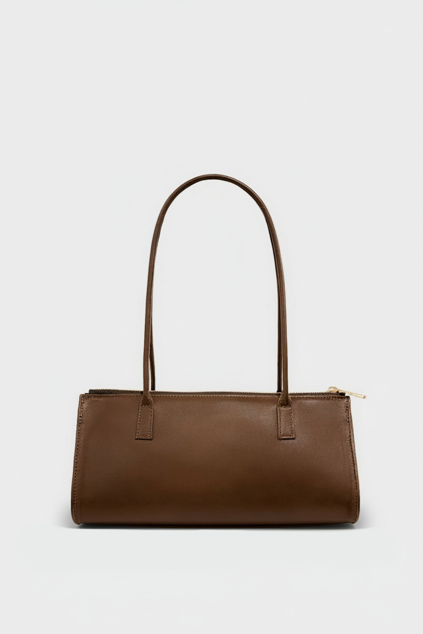 Cylinder Shoulder Bag in Smooth Chestnut