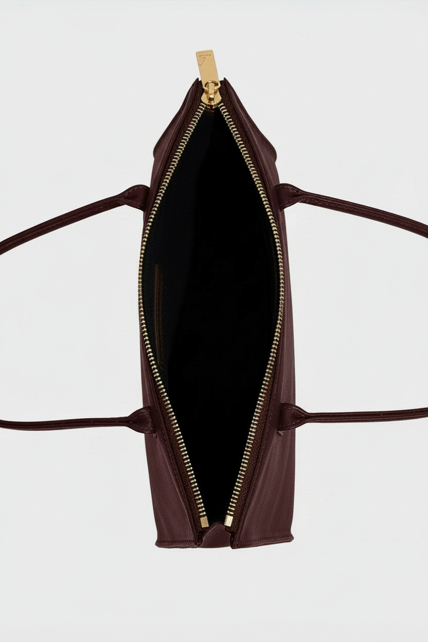 Cylinder Shoulder Bag in Smooth Burgundy