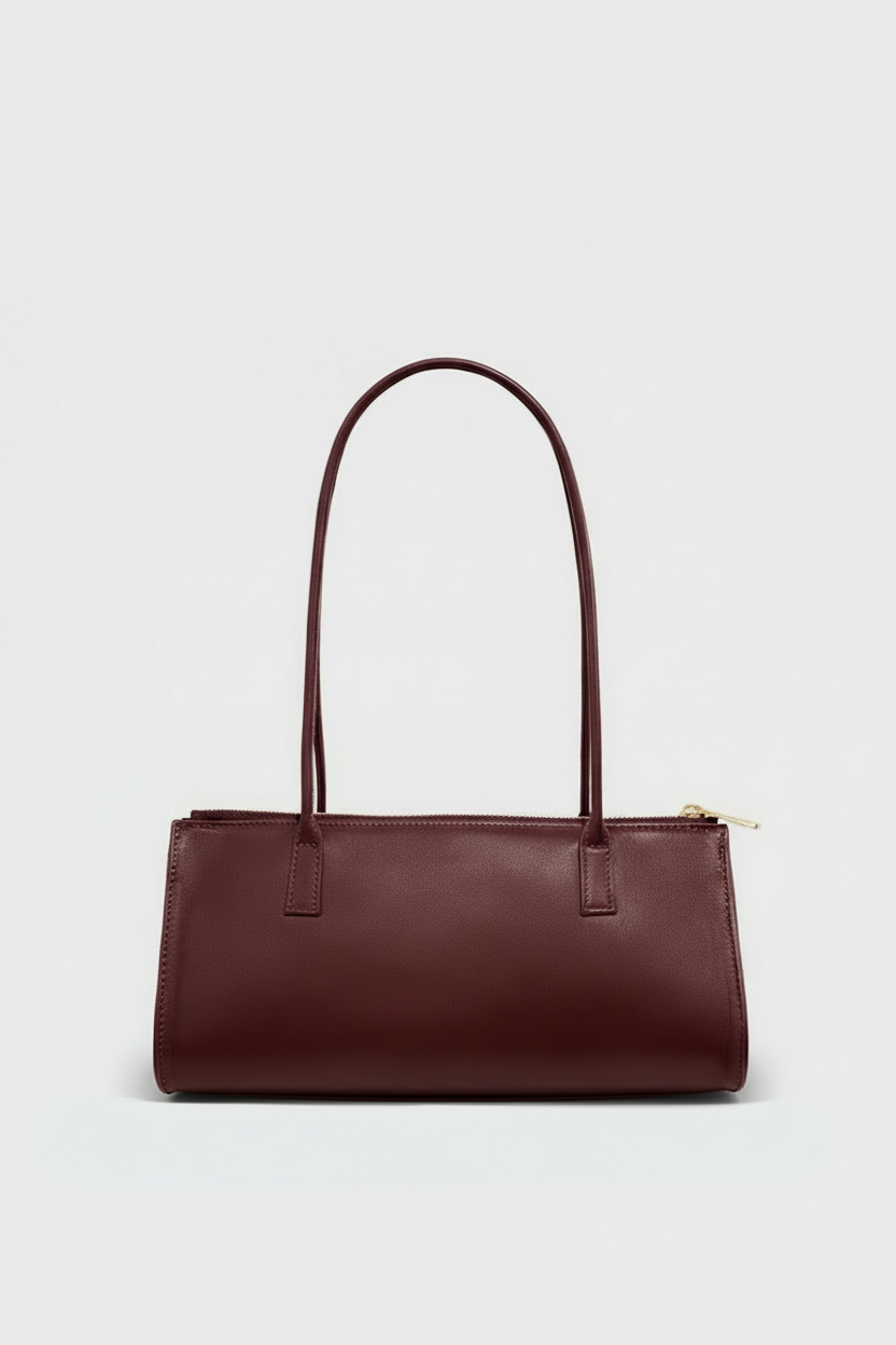 Cylinder Shoulder Bag in Smooth Burgundy
