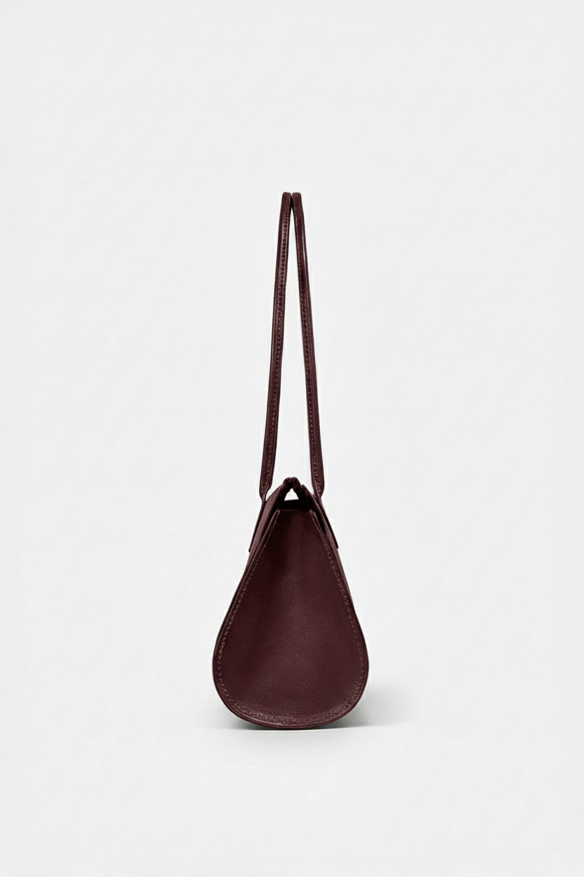 Cylinder Shoulder Bag in Smooth Burgundy