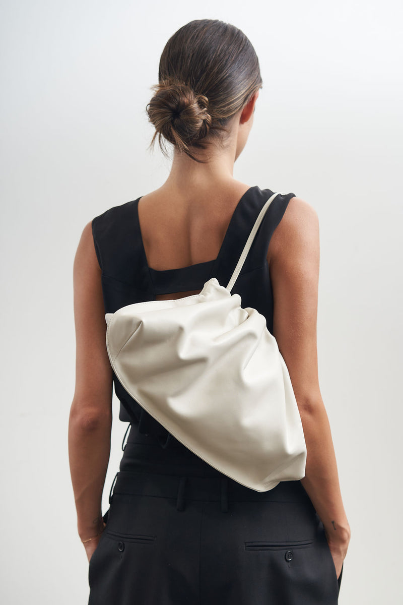 Cloud Clutch Bag in Smooth Off White