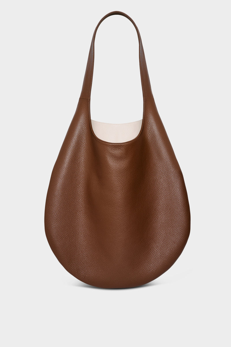 One Hobo Bag in Grain White Wash/Brown