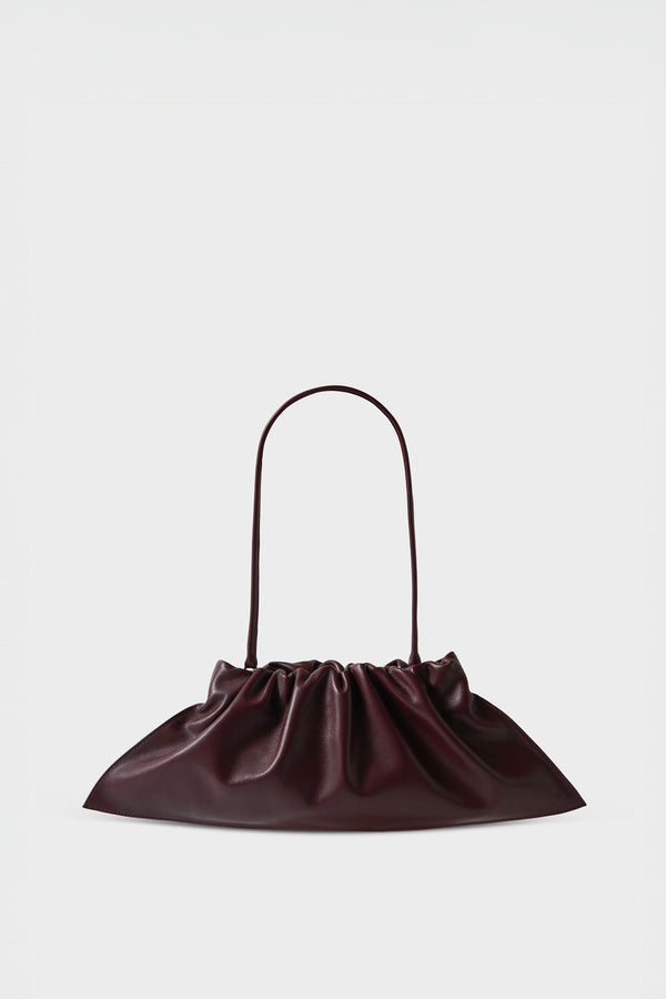 Mini Cloud Clutch Bag in Smooth Burgundy