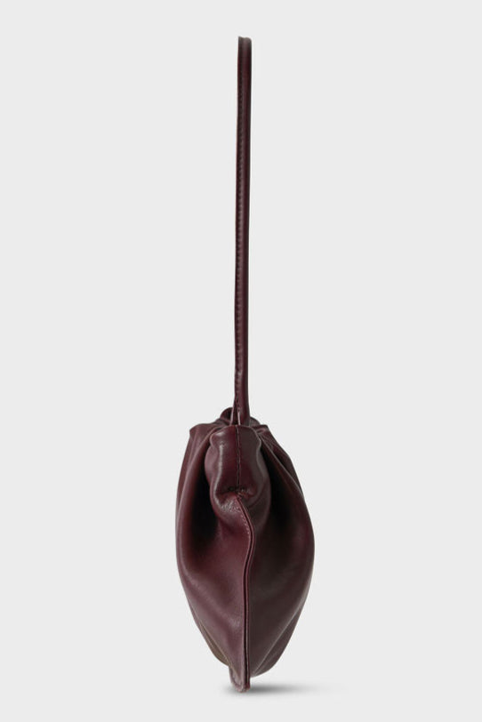 Mini Cloud Clutch Bag in Smooth Burgundy