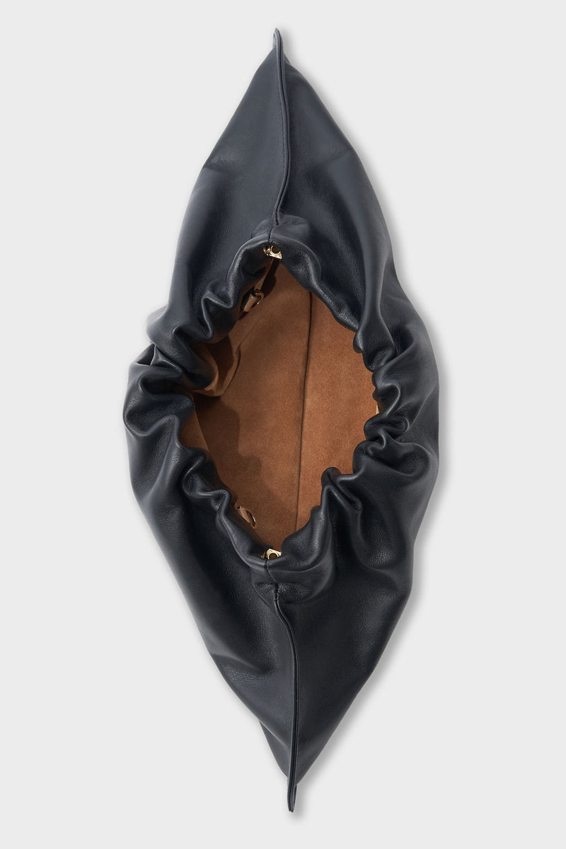 Mini Cloud Clutch Bag in Smooth Black