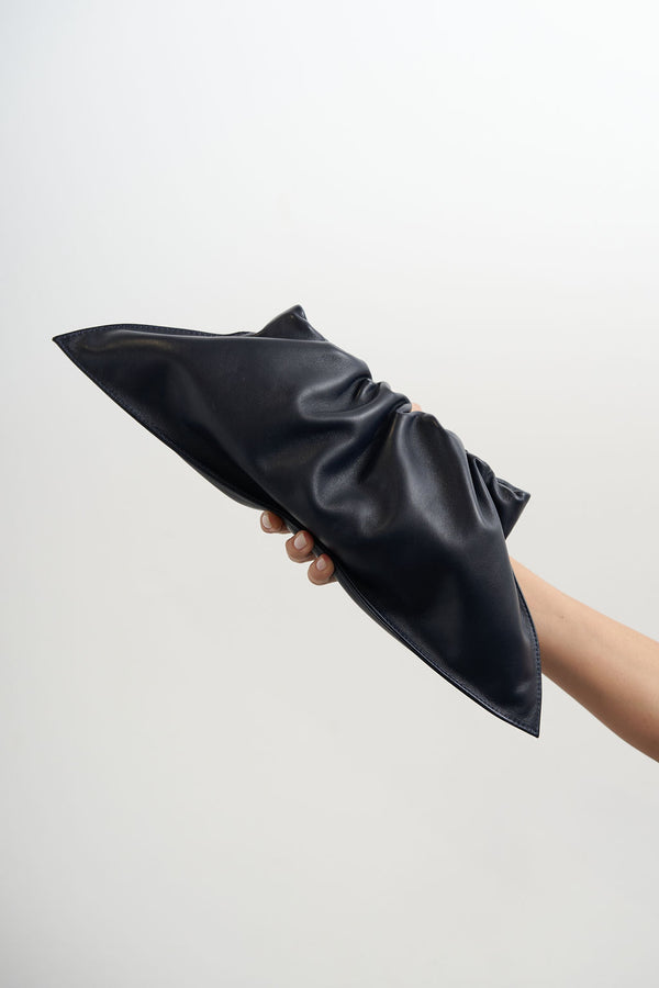 Mini Cloud Clutch Bag in Smooth Navy