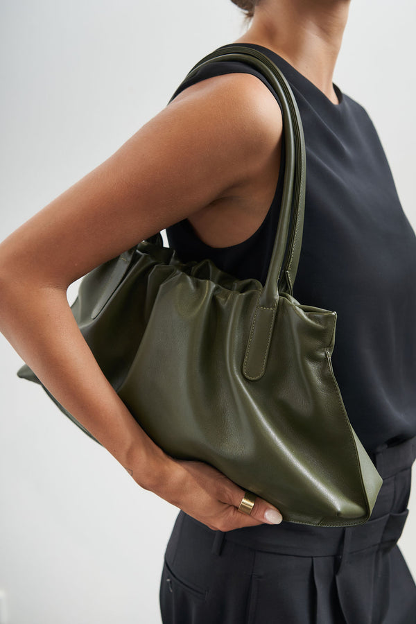 Cloud Shoulder Bag in Smooth Khaki