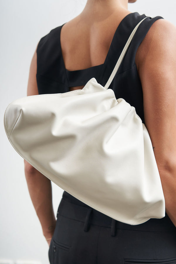 Cloud Clutch Bag in Smooth Off White