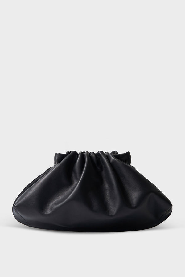 Cloud Clutch Bag in Smooth Black