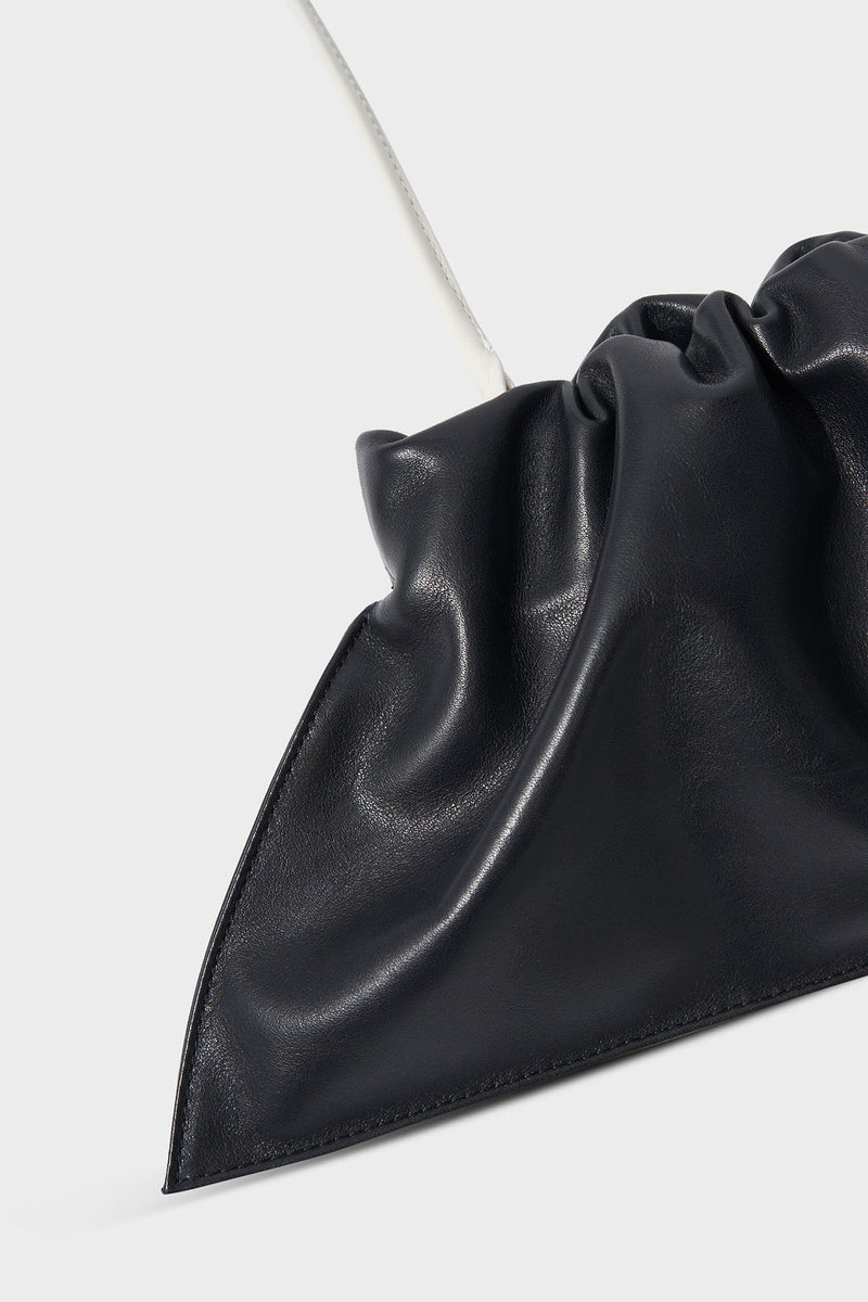 Mini Cloud Clutch Bag in Smooth Black