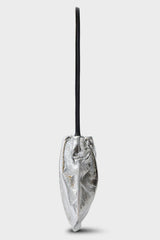 Mini Cloud Clutch Bag in Metallic Silver