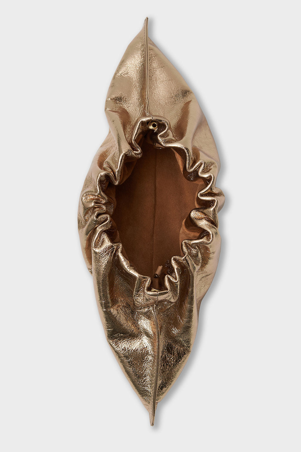 Mini Cloud Clutch in Metallic Gold