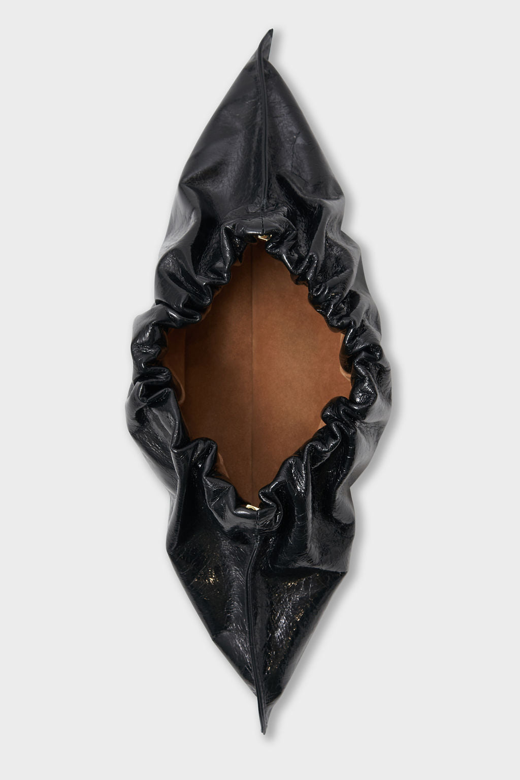 Mini Cloud Clutch in Metallic Black