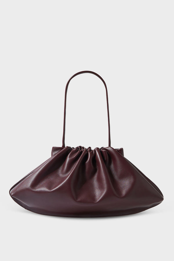 Cloud Clutch Bag in Smooth Burgundy