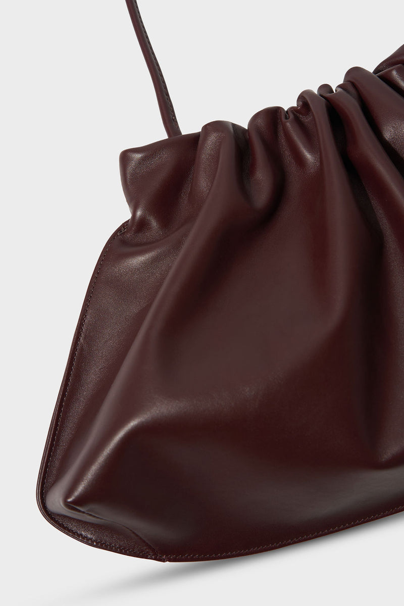 Cloud Clutch Bag in Smooth Burgundy