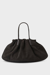 Big Cloud Shoulder Bag in Suede Dark Brown