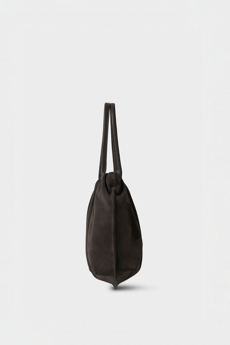 Big Cloud Shoulder Bag in Suede Dark Brown