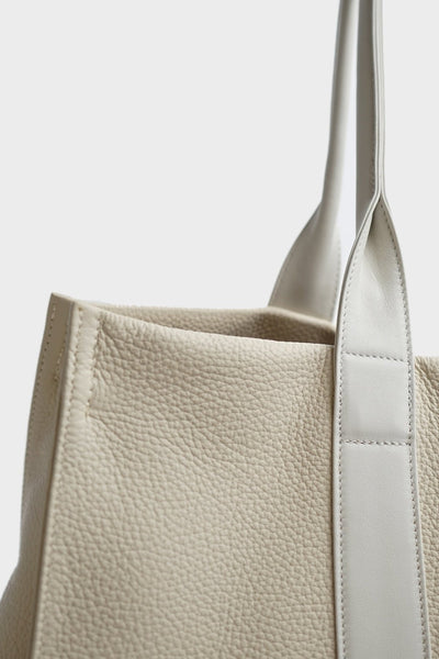 Grocer Deluxe Tote Bag in White Wash