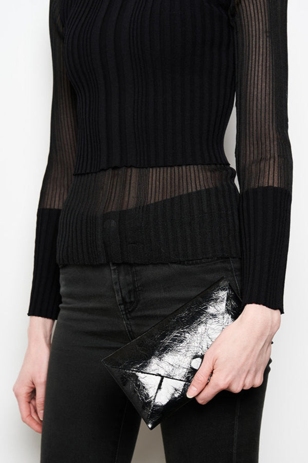 Envelope Metallic Black
