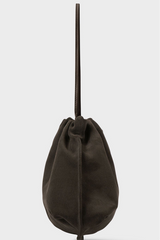 Suede Cloud Bag in Dark Brown