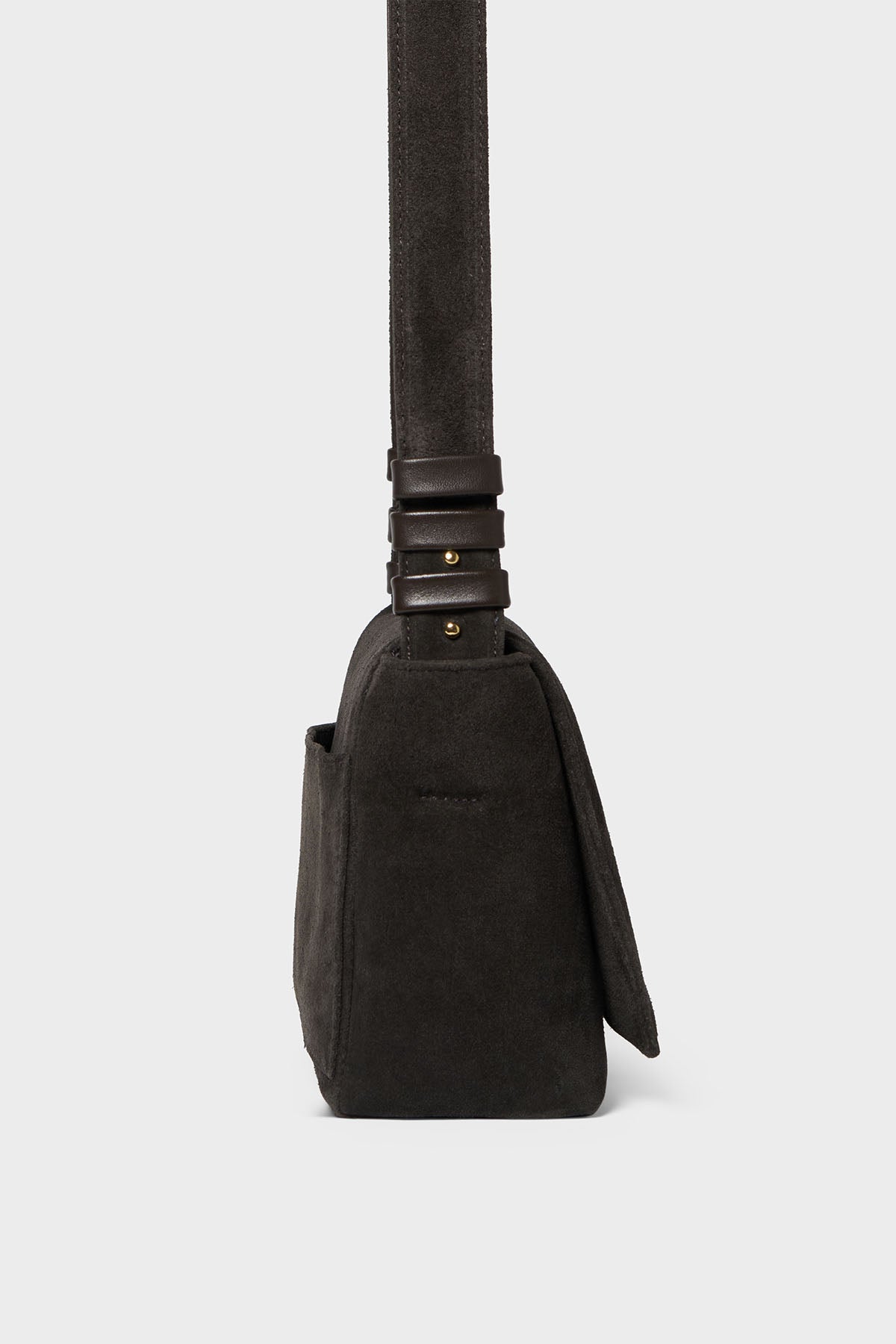 Encase Satchel in Suede Brown