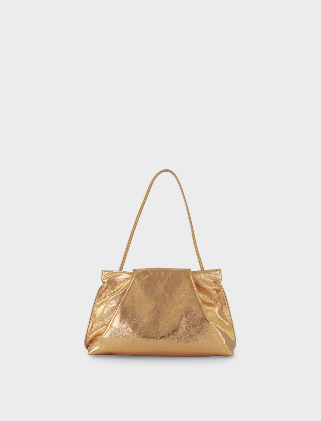 Fold Clutch in Metallic Gold