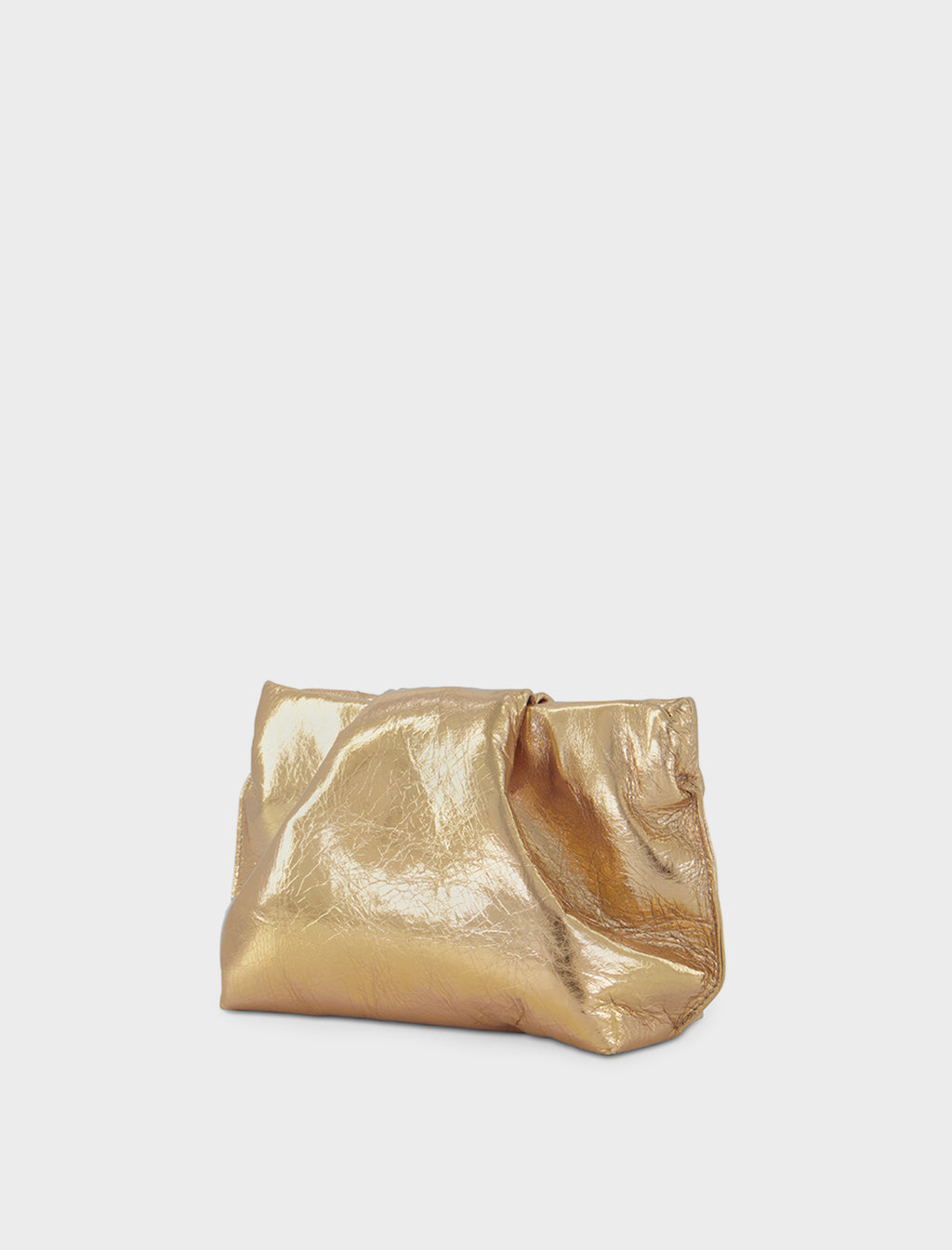 Fold Clutch Mini in Metallic Gold