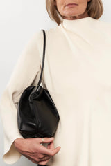 Fold Clutch in Smooth Black