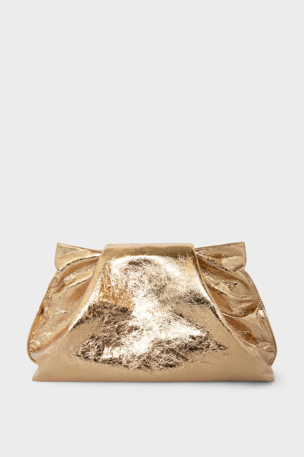 Fold Clutch in Metallic Gold