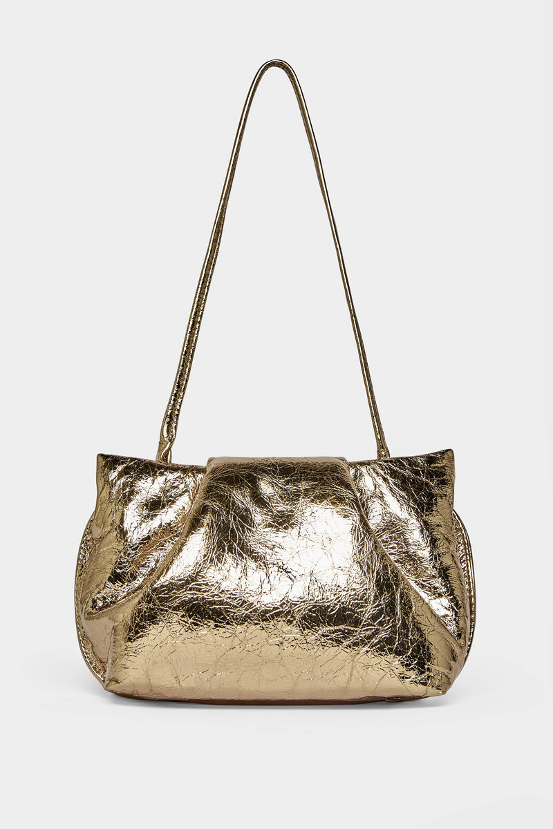 Fold Clutch Mini in Metallic Gold