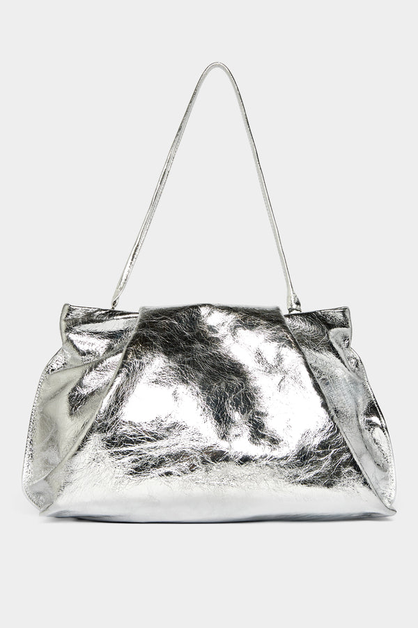 Leather metallic handbags hotsell