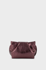 Fold Clutch Mini in Metallic Burgundy