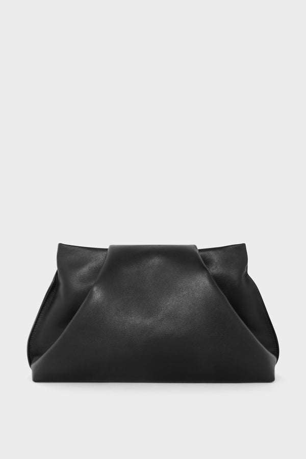 Fold Clutch in Smooth Black