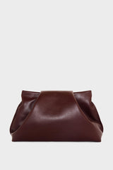 Fold Clutch in Smooth Burgundy