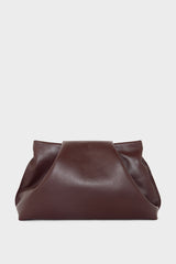 Fold Clutch in Smooth Burgundy